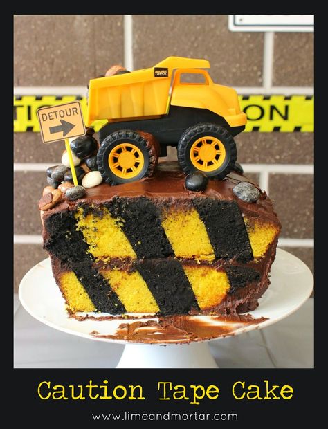 Construction Theme Party Food, Construction Party Cakes, Cheetah Cake, Lime Mortar, Surprise Inside Cake, Construction Birthday Cake, Earth Cake, Chocolate Rocks, Construction Theme Birthday Party