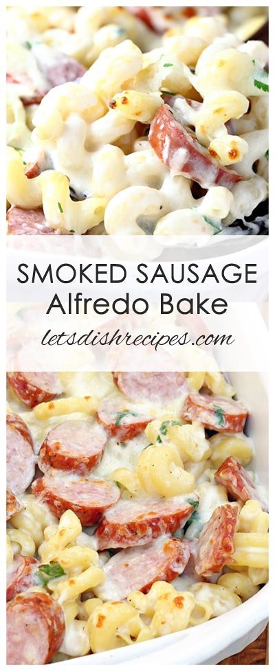 Smoked Sausage Alfredo Bake, Sausage Alfredo Bake, Smoked Sausage Alfredo, Spicy Smoked Sausage, Alfredo Bake Recipe, Sausage Alfredo, Alfredo Bake, Smoked Sausage Recipes, Resep Pasta