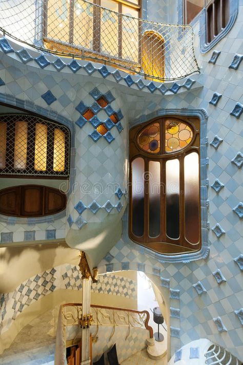 Interior of Casa Batllo royalty free stock photography Catalan Modernism, Modernism Architecture, Casa Batlló, Inspirational Wall Decor, Antoni Gaudi, Stock Photography Free, Architecture Fashion, Barcelona Spain, Modernism