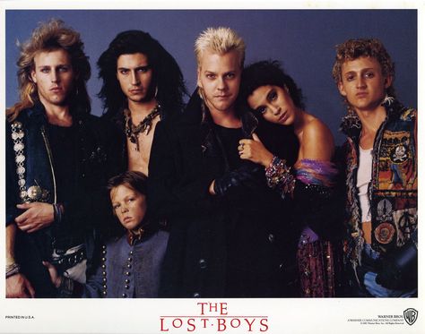 (1987) THE LOST BOYS. Cast promo photo Iconic Vampires, Jason Patric, Billy Wirth, Dianne Wiest, Lost Boys Movie, The Lost Boys 1987, Corey Haim, Alex Winter, The Lost Boys