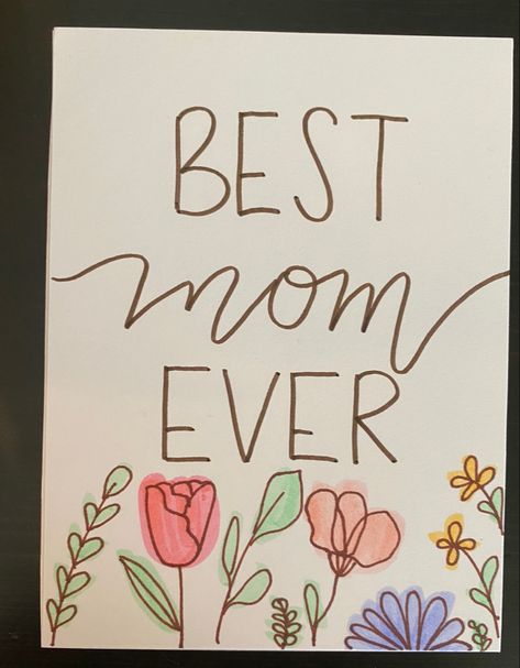 #diymothersdaycard #mothersdaycrafts #crafty #mothersdaycraftideas Painting For Mom, Mothers Day Card Ideas, Mom Painting, Mom Drawing, Birthday Card Drawing, Homemade Card, Simple Birthday Cards, Simple Birthday, Birthday Mom