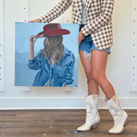 Cowgirls are LIVE over at @thescoutedstudio Emerging Artist Show! Encompassing glamor and grit…the ladies would be the perfect addition to your art collection! #meganbowdonart #thesoutherndraw #interiordesign #cowgirls Emerging Artists, Art Collection, Art