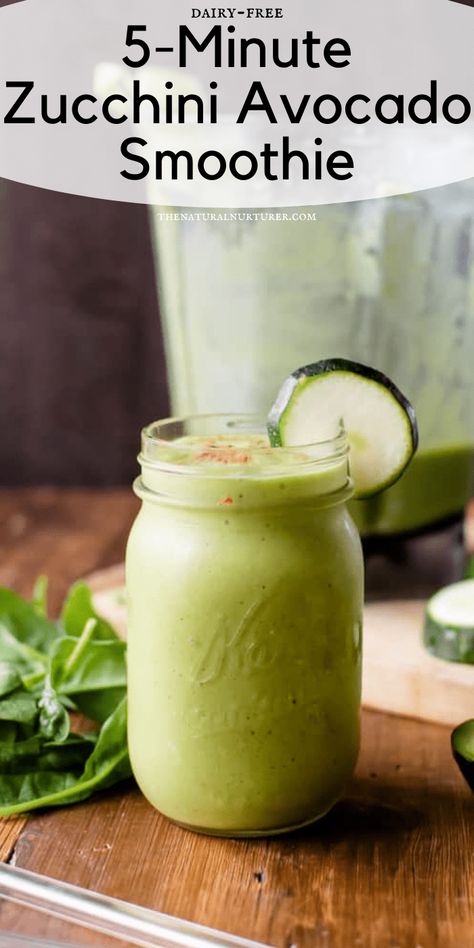 Zucchini Smoothie Recipes, Zucchini Smoothie, Natural Nurturer, Smoothie Recipies, Snacks Kids, Veggie Smoothies, Healthy Veggie, Vegetarian Breakfast Recipes, Vegan Drinks