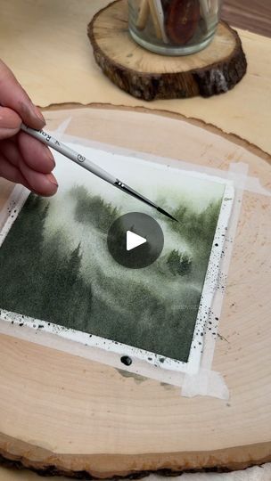 Moody Watercolor, Creative Art Ideas, Basic Watercolor, Painting Instructions, Water Color Art, Watercolor Video, Watercolor Lessons, Watercolor Pictures, Foggy Forest