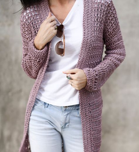 Verano Longline Cardigan Pattern – Mama In A Stitch Loom Knit Cardigan Pattern Free, Crochet Outerwear, Mama In A Stitch, Yarn Patterns, Crochet Cardigans, Pretty Crochet, Pretty Sweaters, Sweater Patterns, Crochet Collection