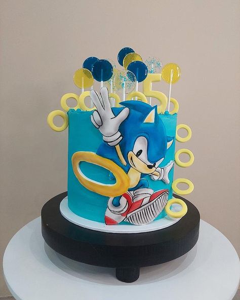 Sonic Cake, Hand Painted Cakes, Pokemon Birthday, Awesome Cakes, Cake Cake, Cake Art, Amazing Cakes, Sonic, Fondant