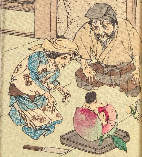 Woodblocks in Wonderland: The Japanese Fairy Tale Series – The Public Domain Review Japanese Myth, Peach Illustration, Tales Series, Japanese History, Printmaking Art, Illustration Ideas, Fairytale Illustration, Paper Book, Children's Literature