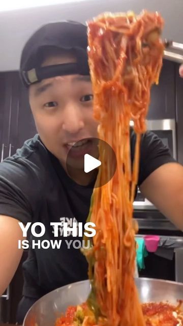 Bibim Guksu Recipe, Bibimguksu Recipe, Bibim Guksu, Spicy Korean Noodles, Chef Chris Cho, Chris Cho, Korean Noodles, Noodles Recipes, Pasta Noodle Recipe