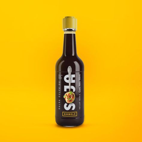 Gabeli Sauces produces punchy soy sauce that could add flavour to any noodle recipe.  Its new design aims to extend the sensations that… Condiments Packaging, Sauce Packaging, Salsa Sauce, Logo Package, Noodle Recipe, Manhattan Project, Cool Packaging, Oyster Sauce, Branding Design Inspiration