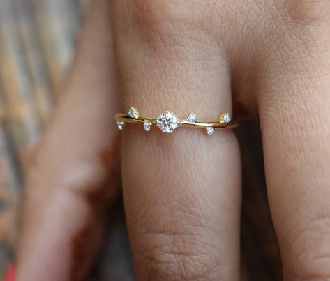 -: Made To Order Details :- 14k Gold Simple Diamond Solitaire Engagement Ring/ Dainty Ring/Promise Ring/ Diamond Wedding Ring for Women/Minimalist Diamond Ring/Stacking ✔  Metal : 925 Sterling Silver, ✔ Gemstone : Natural White Diamond Cz  ✔ Gemstone : Natural White CZ ✔ Shape : Round ✔ Size : 4.00 mm ✔ Side Stone Size : 1.30 mm ✔ Ring Size :- 3-12 US ✔ Finish : Yellow gold plated, Rose gold plated and White Gold Plated ✔  Ready To Ship in - 5 to 7 business Working day. ✔  For Fast Delivery Kind Dainty Diamond Engagement Ring, Promise Ring Diamond, Small Engagement Rings, Cute Promise Rings, Promise Rings Simple, Engagement Ring Dainty, Minimalist Diamond Rings, Dainty Wedding Ring, Dainty Engagement Rings