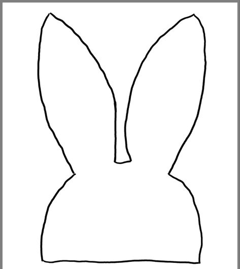 Easter Cutouts, Bunny Bonnet, Rabbit Head, Easter Hats, Bunny Head, Head Pillow, Templates Printable Free, Bunny Ear, Kids Art