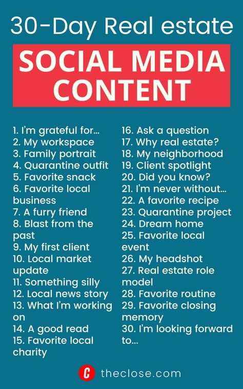 Now is the perfect time to build your social media presence and connect with your audience virtually. Use our real estate social media content ideas. #realestate #finance #socialmediacalendar #marketingstrategy #SocialMarketing #postideas #contentideas #theclose Real Estate Social Media Content, Social Media Content Ideas, Social Media Challenges, Content Inspiration, Real Estate Social Media, Social Media Usage, Comfy Bedroom, Social Media Content Calendar, Content Calendar