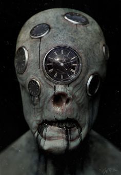 Clock Monster, Arte Occulta, Horror Vintage, Idee Cosplay, Macabre Art, Cosmic Horror, 다크 판타지, Monster Concept Art, Arte Obscura