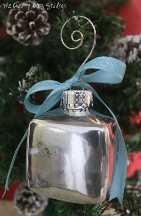 Follow this tutorial to make a vintage Mercury Glass Ornament. A beautiful keepsake ornament for your Christmas Tree that you can keep or give as a gift. #ShopConsumerCrafts #ad Vintage Mercury Glass Ornaments, Christmas Ornaments Personalized, Mercury Glass Ornaments, Mason Jar Crafts Diy, Work Diy, Ornament Tutorial, Crafts To Make And Sell, Christmas Ornaments Homemade, Mason Jar Diy