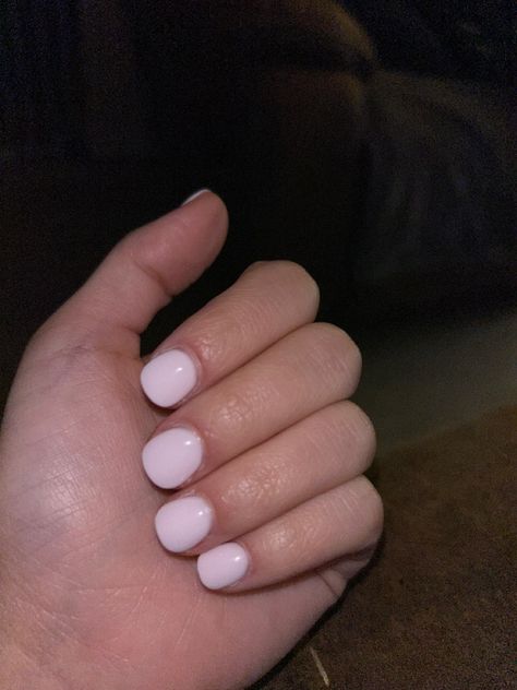 Pink, solid nails, short, no tips, opi Regular Nails Painted, Light Pink Painted Nails, Pink White Nails Short, Opi Pink Gel, Light Pink Gel Nails, White Pink Nails, Gel Nail Light, Short Pink Nails, Pink White Nails