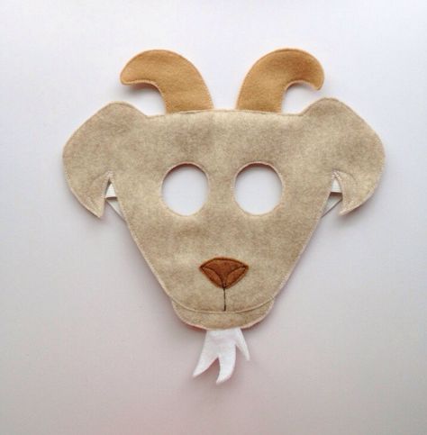 Animal Mask Templates, Goat Mask, Nativity Costumes, Fruit Crafts, Diy Nativity, Felt Toys Patterns, Animal Mask, Felt Mask, Christmas Program