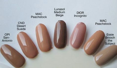 Nudes.. Dark Skin Nail Polish, Neutral Nail Polish, Nagellack Trends, Colors For Dark Skin, Nude Nail Polish, Manicure Gel, Super Nails, Dark Nails, Trendy Nail Design