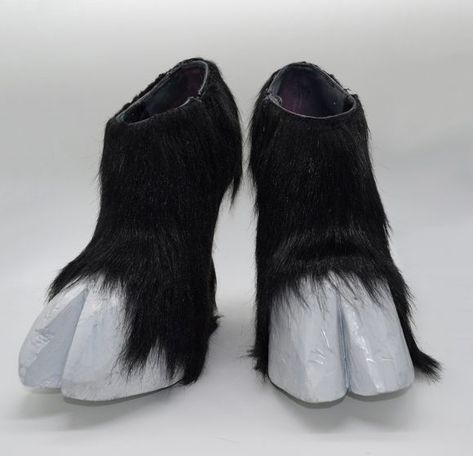 How to Make Hoof Shoes – Experimentation Log  —  Anna Kaziunas France | Digital Fabrication + User Experience Faun Costume, Hoof Shoes, Beer Case, Painting Fur, Lite Beer, Acrylic Spray Paint, Digital Fabrication, Shoe Crafts, Duck Tape