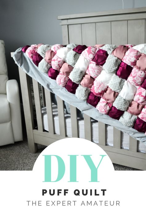 Easy DIY Puff Quilt Baby Puff Quilt, Diy Puff Quilt, Bubble Quilts, Puff Quilt Pattern, Cold Person, Diy Puffs, Puff Blanket, Puffy Quilt, Baby Puffs