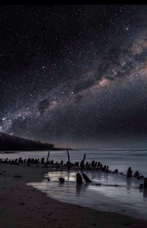 Beach at night Sky Full Of Stars, Sky Full, The Night Sky, Beautiful Sky, Night Photography, Milky Way, Night Sky, Beautiful World, Night Skies