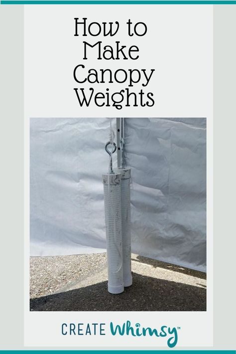 How To Weight Down A Canopy Tent, Weights For Tents Canopies Diy, Ez Up Canopy Hacks, Diy Canopy Weights Tent, Diy Weights For Canopy, Canopy Weights Diy, Diy Tent Weights Craft Booths, Canopy Tent Side Walls Diy, Tent Weights Diy Canopies