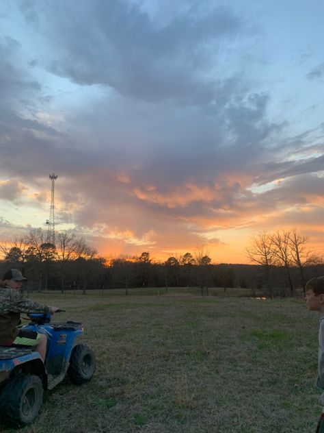 Fourwheeling Aesthetic, Fourwheeler Aesthetic, Four Wheeler Aesthetic, Country Summer Aesthetic, Platonic Soulmates, Cowgirl Era, Gods Country, Country Sunset, Farming Life