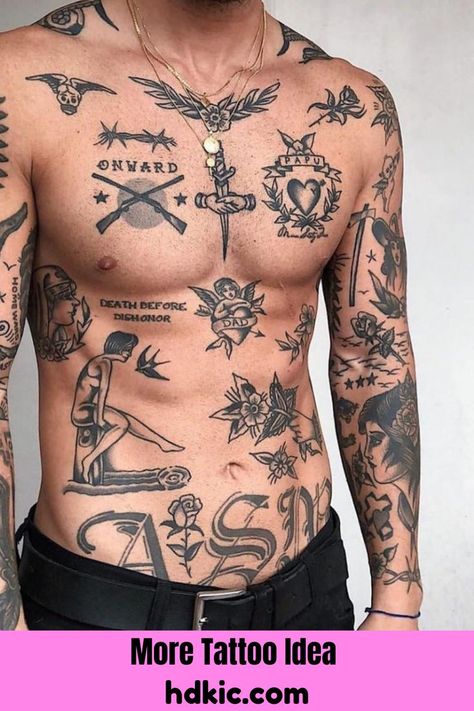 Tattoo Inspiration Men Chest, Mid Chest Tattoo Men, Tattoo Chest Ideas, Viking Chest Tattoo, Pec Tattoo Men, Brown Skin Tattoo, Torso Tattoo Men, Chest Tattoos For Guys, Back Piece Tattoo Men