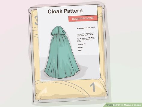 How to Make a Cloak (with Pictures) - wikiHow Cloak Pattern, Straight Stitch, A Pattern, Cloak, The Hobbit, Step By Step Instructions, Sewing Patterns, Cape, Step By Step