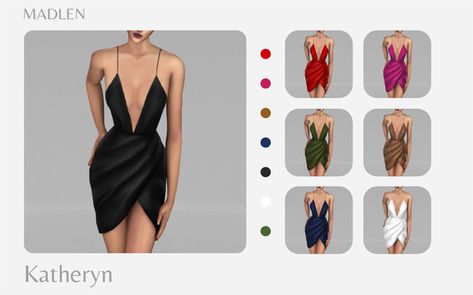 Madlen Katheryn Dress | Madlen on Patreon Cc Packs, Sims Characters, Sims 4 Traits, The Sims 4 Pc, Cc Clothes, Sims 4 Mm Cc, Tumblr Sims 4, Sims 4 Gameplay, Sims 4 Dresses