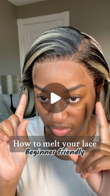 357K views · 30K likes | @sherosief on Instagram: "This is how I melt my lace   TT: @sherosief YT: @sherosief   #wigtutorial #hairtutorial #wiginstall #wigtips #wiginstallation #hairtips #frontalwigs #lacefrontwigs" Lace Weave Hairstyles, Laying Down Lace Wigs, Blending Lace Front Wig, Melting Lace Wig, Lace Melt Tutorial, Wig Melting Spray, Melting Spray For Wigs, How To Put On Wigs Tutorials, Melting Lace Frontal