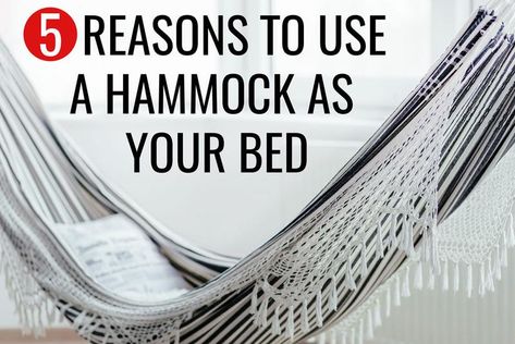 You might be asking yourself, is sleeping in a hammock better than a mattress? Are hammocks good for my back? Can a hammock really solve all my sleep problems? Hammock Hanging From Ceiling, Hammock In Room, Hammock Bedroom Ideas, Hammock Bedroom, Bedroom Hammock, Sleeping In A Hammock, Hammocks Inside, Hammock Sleeping, Indoor Hammock Bed