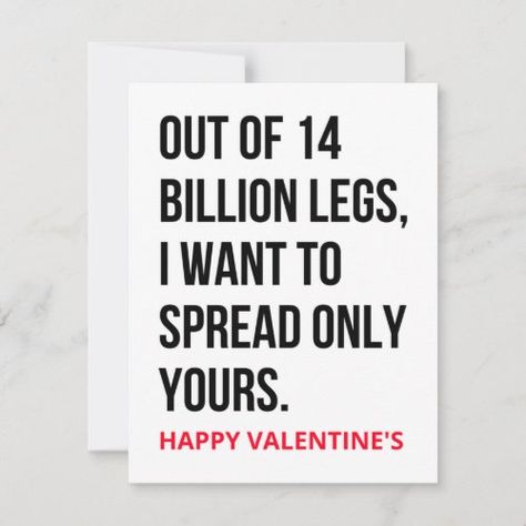 Funny Dirty Naughty Valentines Day Card & Gifts for $3.18 - Valentine's Day You And Me Quotes, Dirty Valentine, Romantic Funny, Funny Flirty Quotes, Adult Valentines, Card Gifts, Funny Valentines Day Quotes, Valentines Card, Valentines Day Card