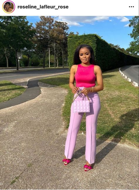 Pink Fall Outfits, Pink Pants Outfit, Inspi Outfit, Classy Baddie, Cute Professional Outfits, Girly Girl Outfits, Color Blocking Outfits, Body Suit Outfits, Colour Combo