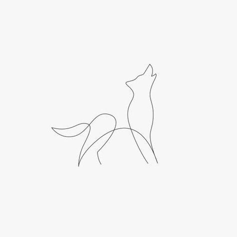 Small Wolf Tattoo, Wolf Logo, Animal Sketch, Tattoo Animal, Meaningful Tattoos For Women, Small Girl Tattoos, Small Meaningful Tattoos, Tiny Tattoo, E Tattoo