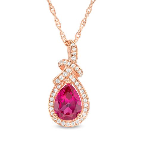 The perfect complement to any elegant style, this pendant will be hand-made exclusively to your order by our skilled jewelers. Please allow 7-9 business days for processing.Product ID: GLD-TA-155392Precious Metal Type: Rose Gold Metal Finish: PolishedStone Type: RubyStone Color: RedStone Shape: Pear Ruby Cocktail, Loop Knot, Pear Shaped Pendant, Diamond Frame, Ribbon Wrap, Sparkling Diamond, Rose Gold Metal, Diamond Drops, Diamond Drop Earrings