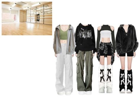 4 member Outfit | ShopLook 4 Member Girl Group Outfits, Dance Practice Outfits Kpop, Dance Performance Outfits, Korean Outfits Kpop, Dance Outfits Practice, Dance Hairstyles, Practice Outfits, Dance Practice, Outfit Maker