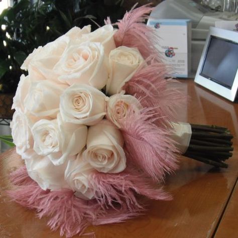 Wedding Feather Bouquets, Vegas Wedding Bouquet, Hydrangea Bridesmaid, Bouquet With Feathers, Hydrangea Bridesmaid Bouquet, Prom Flowers Bouquet, Homecoming Flowers, Prom Bouquet, Feather Bouquet