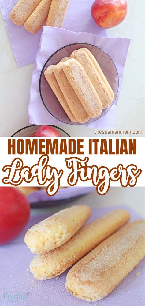 Ladyfinger Cookies Recipe, Lady Finger Biscuits Recipe, Lady Fingers Recipe Easy, Diy Lady Fingers, Lady Finger Cookies Recipe, Homemade Lady Fingers For Tiramisu, Lady Fingers Recipe Tiramisu, Picnic Baking Ideas, How To Make Lady Fingers