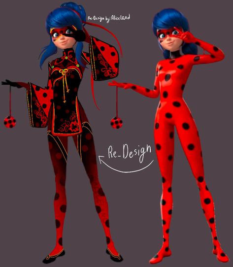 Ladybug Redesign Fanart, Miraculous Ladybug Suit Design, Ladybug And Cat Noir Redesign, Miraculous Hero Oc, Miraculous Ladybug Outfit Design, Miraculous Ladybug Costume Redesign, Rena Rouge Redesign, Kwami Swap Miraculous Ladybug, Ladybug Suit Redesign