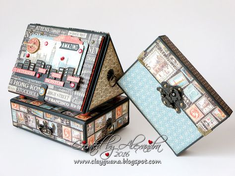 Scrapbook Box, Photo Boxes, Mini Album Tutorial, Scrap Album, Box Diy, Mini Scrapbook, 3d Paper Crafts, Mini Scrapbook Albums, Card Making Tutorials