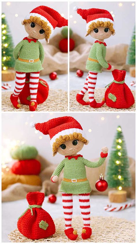 Crochet Elf Boots Free Pattern, Crochet Elf Doll Pattern Free, Christmas Elf Amigurumi Free Pattern, Crochet Elf Doll, Free Crochet Elf Pattern, Crochet Christmas Elf Free Pattern, Crochet Elf On The Shelf Pattern Free, Amigurumi Elf Free Pattern, Elf On The Shelf Crochet Pattern Free