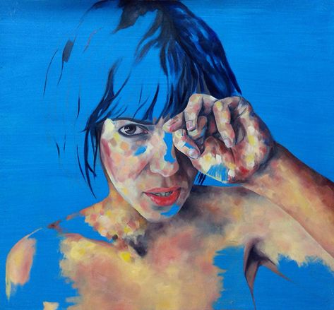 Washed Out: When The Background Stretches Into The Painting | Bored Panda Abstract Art Images, Portrait Background, Painting Series, Canvas Art Projects, Portraiture Painting, Pastel Portraits, Oil Pastel Art, Abstract Portrait, Life Drawing