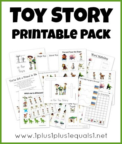 Toy Story Preschool Pack ~ Free Printables! - 1+1+1=1 Toys Topic, Toy Story Printables, Disney Lessons, Toy Story Room, Toy Story Crafts, Disney Themed Classroom, Disney Activities, Disney Classroom, Toy Story Theme