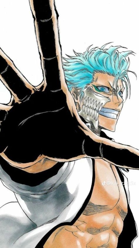 Grimmjow Manga Color, Grimmjow Manga, Bleach Pictures, Snk Cosplay, Bleach Anime Art, Anime Villians, Bleach Art, Bleach Manga, Bleach Color