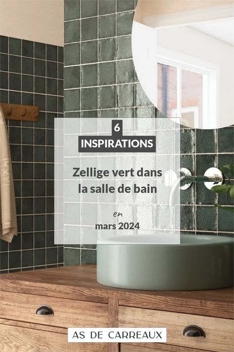 Plongez dans l'essence du Maroc avec notre TOP 6 des inspirations pour le Zellige vert dans la salle de bain! 🛁💚Transformez votre pièce en un havre de paix, alliant modernité et tradition. Le Zellige vert offre fraîcheur, éclat et un charme irrésistible. Partez à la découverte de cette tendance unique sur notre site.✨🔍 #ZelligeVert #InspirationSalledeBain #DesignMarocain. Design Marocain