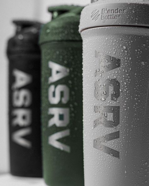 ASRV | Training Apparel | New Colorways - ASRV x Blender Bottle® 24 oz Stainless Steel Strada™ Push-Button insulated shaker constructed from double-wall insulated… | Instagram Drink Bottle Aesthetic, Asrv Training, Gym Wear Brands, Bottle Shoot, Workout Design, Gym Facilities, Photoshoot Video, Blender Bottle, Indie Art