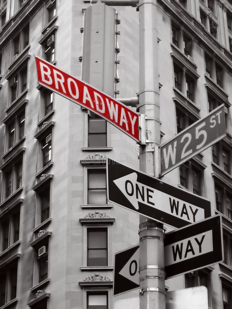 Broadway Sign, New York Images, Broadway Street, Photo New York, New York Canvas, Color Splash Photography, City Sign, Red Photography, Splash Photography