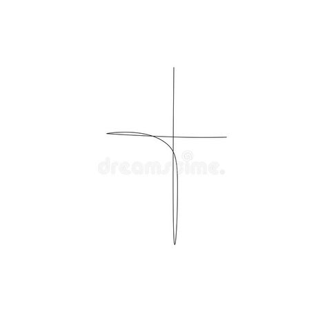 Cross Line Drawing, Fine Line Religious Tattoo, Cross Line Tattoo, Minimalist Jesus Tattoo, Cross Fine Line Tattoo, Abstract Cross Tattoo, Minimal Cross Tattoo, Bible Symbols Tattoos, Doodles Christian