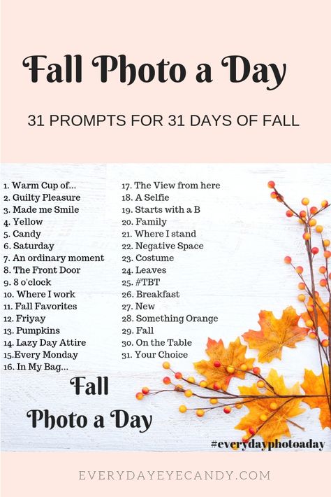 Fall This Or That, Photography Challenges, Getting Ready For Fall, October Challenge, Herbst Bucket List, Photo Challenges, Photo A Day Challenge, First Day Of Fall, Fall Mood Board