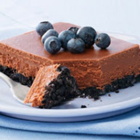 Chocolate Royale Cheesecake Squares Recipe - (5/5) Double Chocolate Cheesecake, Philadelphia Torte, Rich Cheesecake, Chocolate Cheesecake Recipes, Chocolate Crust, Chocolate Sandwich, Chocolate Sandwich Cookies, Kraft Recipes, Chocolate Filling